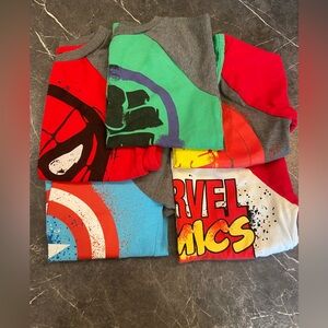 5 Marvel tees size 3T
